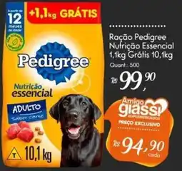 Giassi Supermercados Ração pedigree nutrição essencial adulto sabor carne oferta