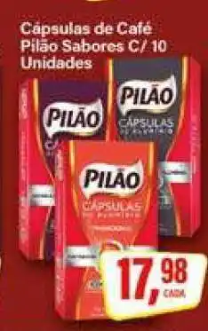 Rede Supermarket Cápsulas de Café Pilão Sabores C/ 10 Unidades oferta