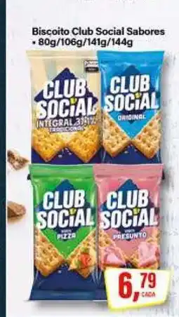 Rede Supermarket Biscoito Club Social Sabores oferta