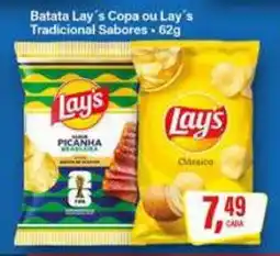 Rede Supermarket Batata Lay´s Copa ou Lay´s Tradicional Sabores oferta