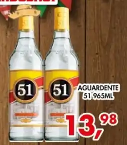 Barbosão Extra Supermercados Aguardente 51 oferta
