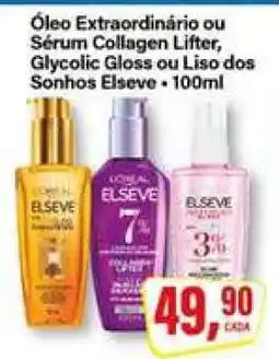 Rede Supermarket Óleo Extraordinário ou Sérum Collagen Lifter, Glycolic Gloss ou Liso dos Sonhos Elseve oferta