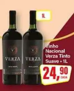 Rede Supermarket Vinho Nacional Verza Tinto Suave oferta