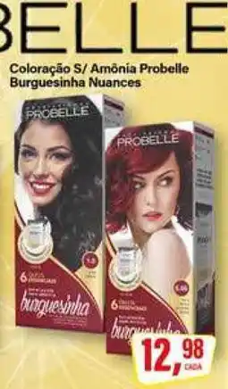 Rede Supermarket Coloração S/ Amônia Probelle Burquesinha Nuances oferta
