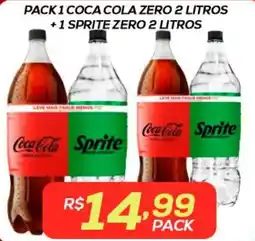 Belem Supermercados Pack 1 coca cola zero 2 litros + 1 sprite zero 2 litros oferta