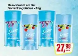 Rede Supermarket Desodorante em Gel Secret Fragrâncias oferta