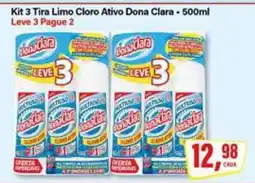 Rede Supermarket Kit 3 Tira Limo Cloro Ativo Dona Clara - 500ml oferta