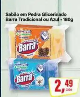 Rede Supermarket Sabão em Pedra Glicerinado Barra Tradicional ou Azul oferta