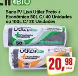 Rede Supermarket Saco P/ Lixo Utilar Preto + Econômico oferta