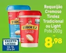 Supermercados Jau Serve Requeijão cremoso tirolez tradicional ou light oferta