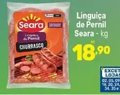 Supermercados Jau Serve Linguiça de Pernil Seara oferta