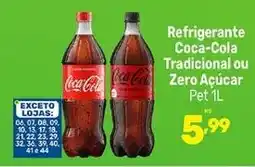 Supermercados Jau Serve Refrigerante Coca-Cola Tradicional ou Zero Açúcar oferta