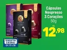 Supermercados Jau Serve Cápsulas Nespresso 3 Corações oferta