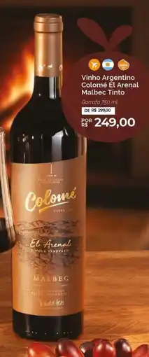 Oba Hortifruti Vinho Argentino Colomé El Arenal Malbec Tinto oferta