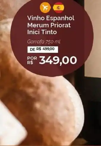 Vinho Espanhol Merum Priorat Inici Tinto