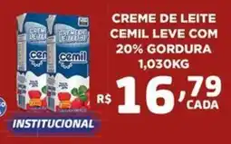 Bahamas Mix Creme de leite cemil leve com 20% gordura oferta
