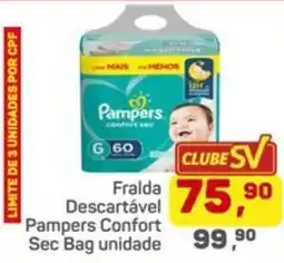 Supermercados São Vicente Fralda Descartável Pampers Confort Sec oferta