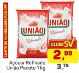 Supermercados São Vicente Açúcar refinado união pacote oferta