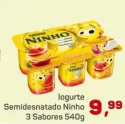 Supermercados São Vicente Iogurte semidesnatado ninho 3 sabores oferta