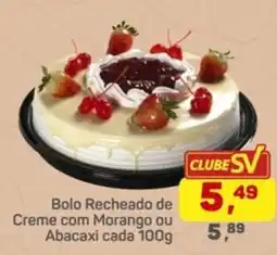 Supermercados São Vicente Bolo Recheado de Creme com Morango ou Abacaxi oferta
