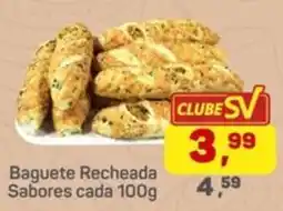 Supermercados São Vicente Baguete Recheada Sabores oferta