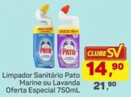 Supermercados São Vicente Limpador Sanitário Pato Marine ou Lavanda oferta