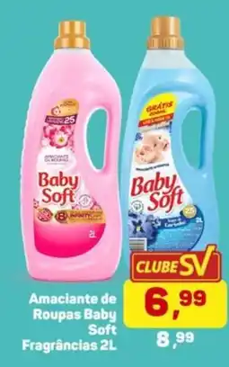 Supermercados São Vicente Amaciantes de roupas baby soft fragrâncias 2l oferta