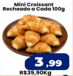 VN Autosserviço Mini croissant recheado a cada 100g oferta