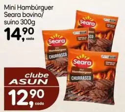 Asun Mini Hambúrguer Seara bovino/ suíno oferta