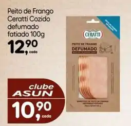Asun Peito de frango ceratti cozido defumado fatiado oferta