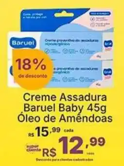 Super Lagoa Creme Assadura Baruel Baby Óleo de Amêndoas oferta