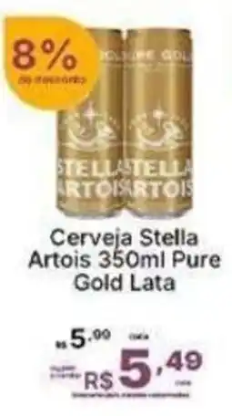Super Lagoa Cerveja Stella Artois Pure Gold Lata oferta