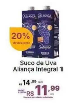 Super Lagoa Suco de Uva Aliança Integral 1l oferta