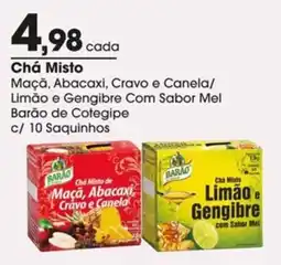 Zaffari Chá Misto Maçã, Abacaxi, Cravo e Canela/ Limão e Gengibre Com Sabor Mel oferta