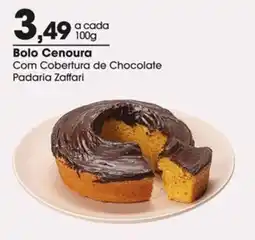Zaffari Bolo Cenoura Com Cobertura de Chocolate oferta