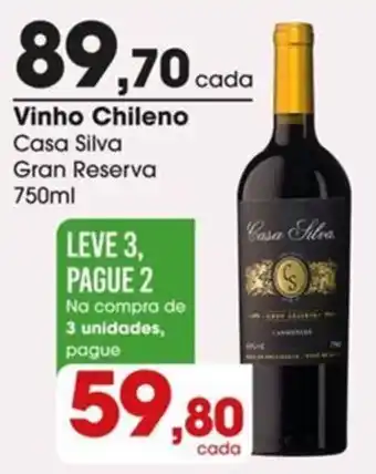 Zaffari Vinho Chileno Casa Silva Gran Reserva oferta