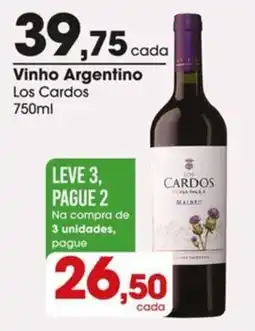 Zaffari Vinho Argentino Los Cardos oferta