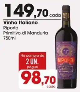 Zaffari Vinho Italiano Riporta Primitivo di Manduria oferta