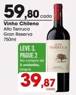 Zaffari Vinho chileno alto tierruca gran reserva oferta