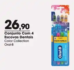 Zaffari Conjunto Com 4 Escovas Dentais Color Collection Oral-B oferta
