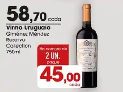 Zaffari Vinho Uruguaio Giménez Méndez Reserva Collection oferta