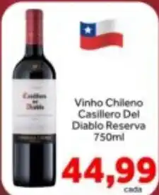 Shibata Supermercados Vinho chileno casillero del diablo reserva oferta
