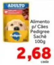 Shibata Supermercados Alimento p/ Cães Pedigree Sachê oferta