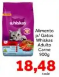 Shibata Supermercados Alimento p/ Gatos Whiskas Adulto Carne oferta