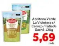 Shibata Supermercados Azeitona Verde La Violetera s/ Caroço oferta