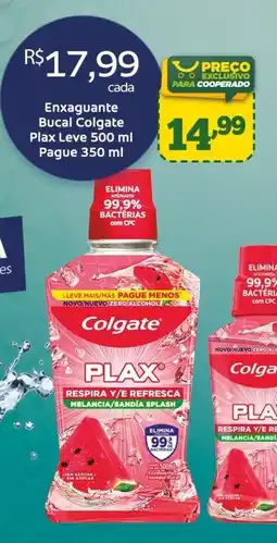 Cooper Enxaguante bucal colgate plax leve oferta