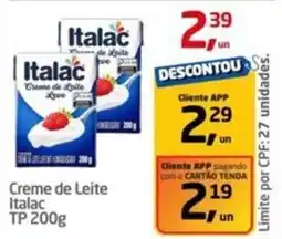 Tenda Atacado Creme de leite Italac TP oferta