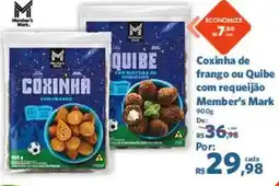 Sam's Club Coxinha de frango ou Quibe com requeijão Member's Mark oferta