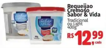 Requeijao cremoso sabor & vida tradicional ou light