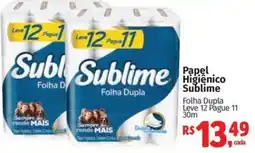 Supermercados Mateus Papel Higiênico Sublime Folha Dupla oferta